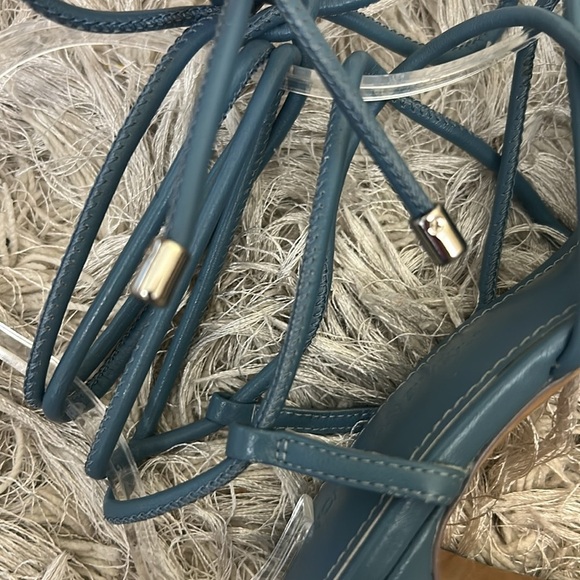 Jonathan Simkhai Meghan Leather Square Toe High Heel Wrap Sandals Sz 36 US 6 - Picture 3 of 13